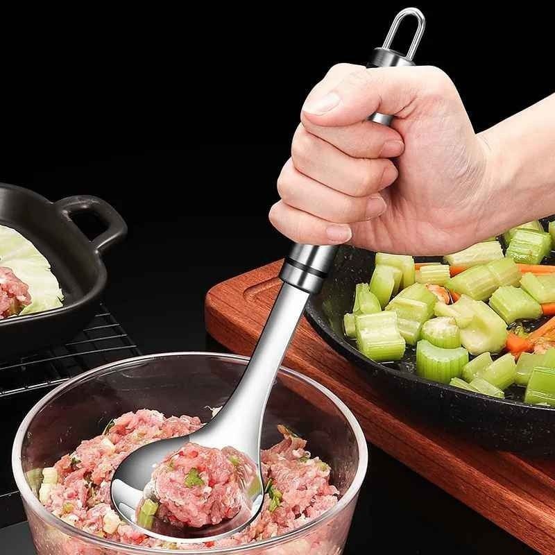 Cuillère à boulettes en acier inoxydable ملعقة زلابية من الفولاذ المقاوم للصدأ