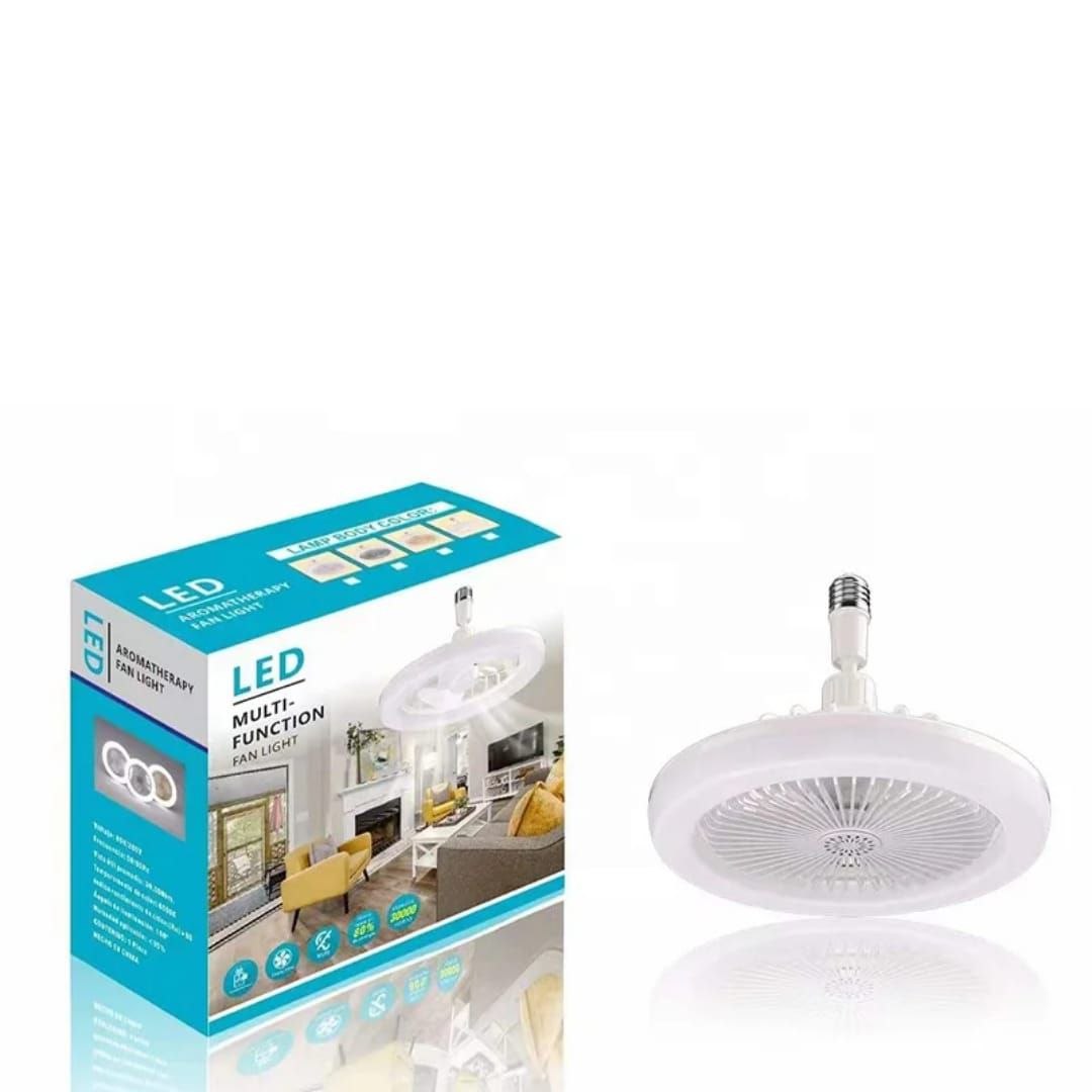 مروحة سقف LED للإضاءة الداخلية Ventilateur de plafond avec lumière intégrée et télécommande, 30W, ventilateur silencieux