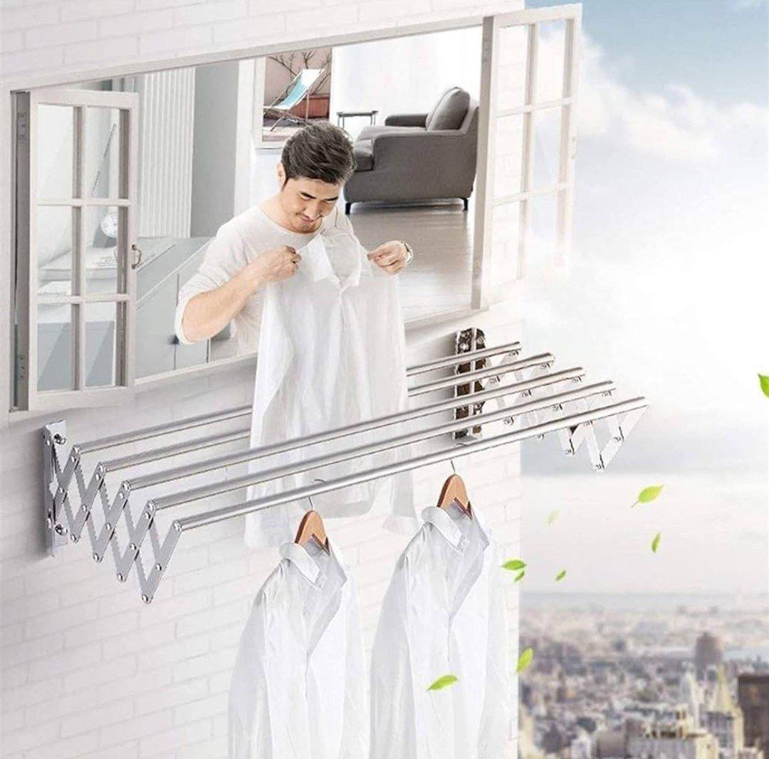 مجفف ملابس جداري قابل للتمدد بتصميم الأكورديون Sèche-linge mural extensible en accordéon