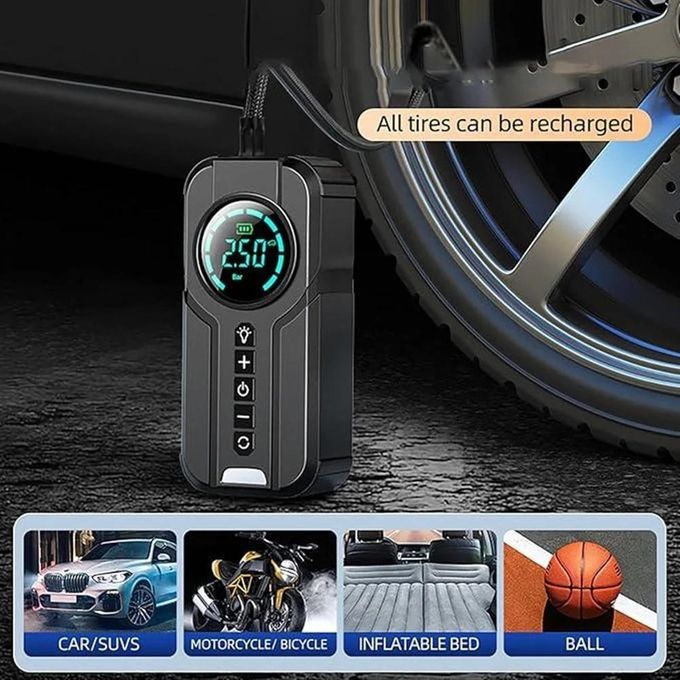 Compresseur d'air portable voiture automatique ضاغط هواء محمول للسيارات تلقائي