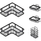 مجموعة من 5رفوف تخزين للحمام، رف تخزين للمطبخ بدون حفر Corner shower caddy
