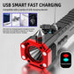 مصباح يدوي LED فائق السطوع مع مطرقة أمان وشحن عبر USB Lampe de poche LED super lumineuse avec marteau de sécurité, chargement