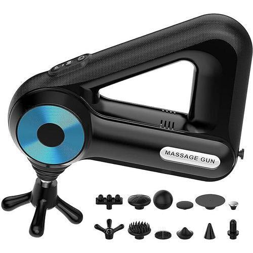 Pistolet de Massage triangulaire Pro 12 têtes جهاز تدليك العضلات والأنسجة الضامة، بستة مستويات