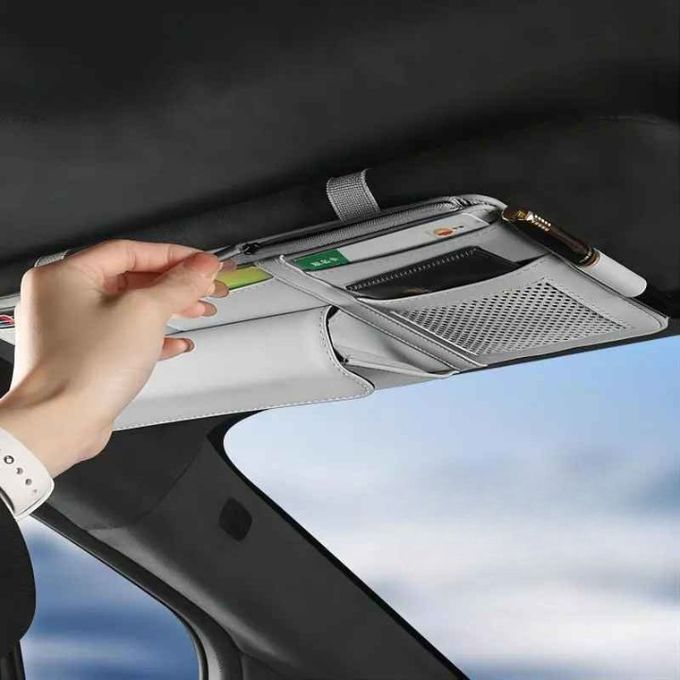 Sac pour pare-soleil de voiture, pochette حقيبة واقي الشمس للسيارة، حقيبة للنظارات، والبطاقات، والمستندات