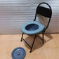 كرسي مرحاض تخييم محمول مع مسند ظهر ودلو Chaise de Toilette de Camping Portable avec Dossier et Seau