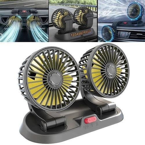 مروحة سيارة برأسين للتبريد السريع Ventilateur Voiture 2 Têtes Refroidissement Rapide