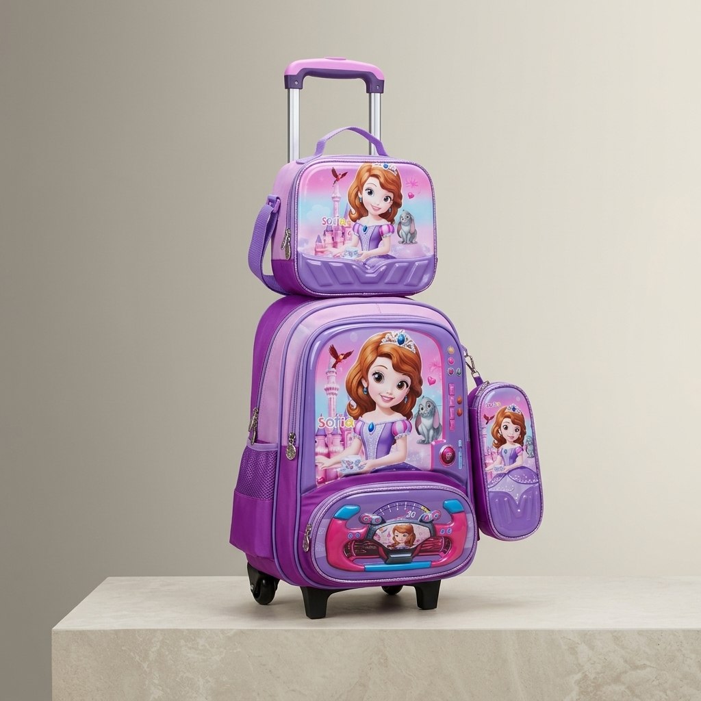 شنطة حقيبة مدرسية 3PCS Barbie
