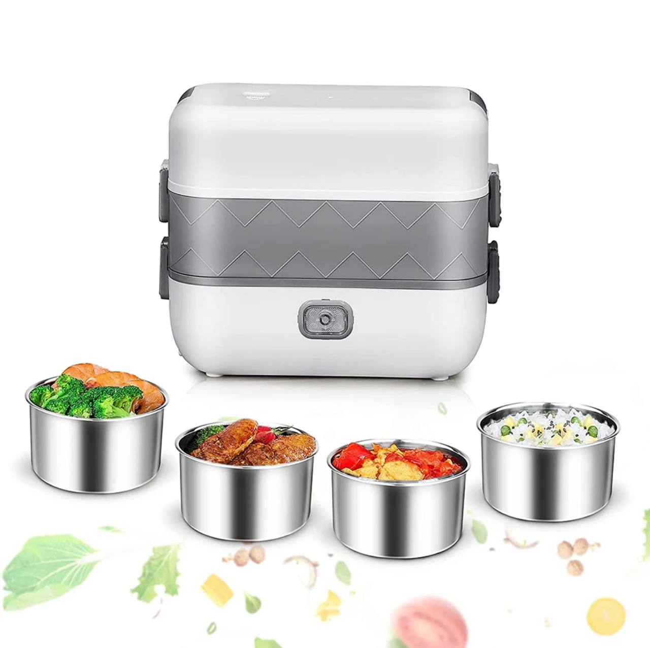 صندوق غداء ساخن وطباخ كهربائي متعدد الوظائف بسعة 2 لتر Boîte à repas lunch box chauffante et cuiseure électrique