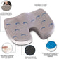 وسادة رمادية مريحة مصممة لدعم العمود الفقري coussin ergonomique gris conçu pour la colonne vertébrale