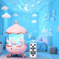 جهاز عرض ضوئي ليلي LED دوار للأطفال مع موسيقى Veilleuse Projecteur Rotatif LED pour Enfants avec Musique et Motifs Astronautes