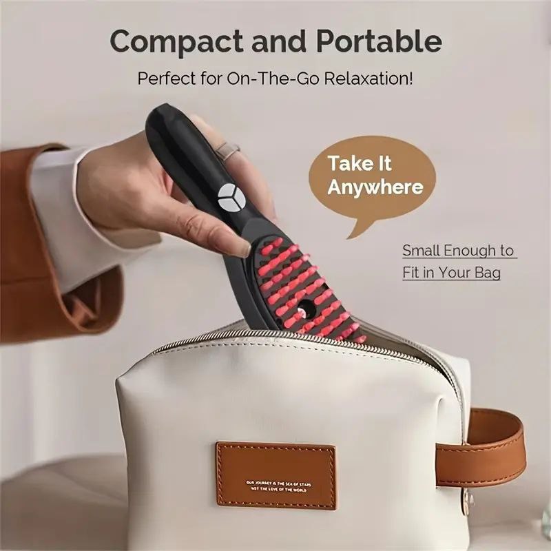 Massage Comb Brosse de massage électrique vibration et vapeur pour la croissance des cheveux avec lumière LED فرشاة تدليك كهربائية