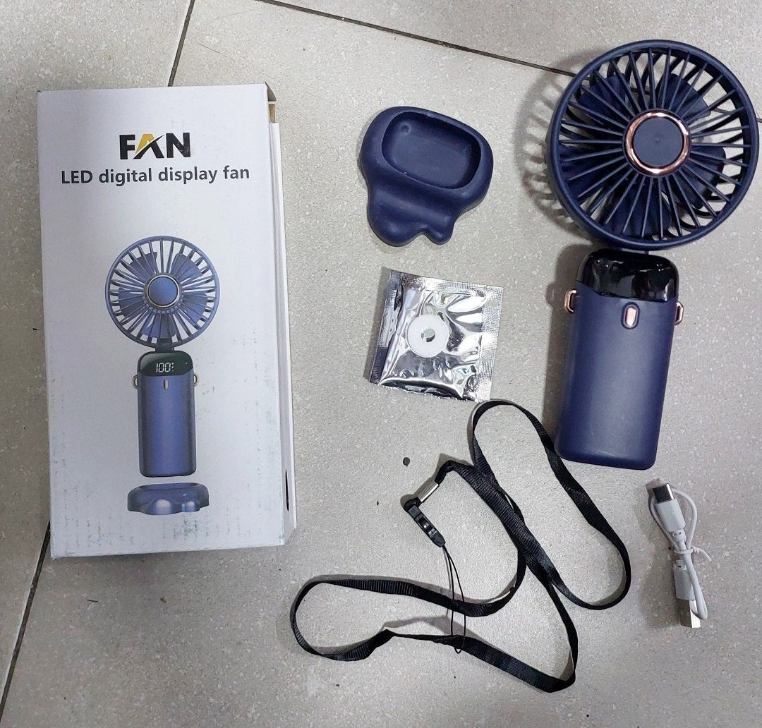 Ventilateur Portable, Mini Ventilateur de Poche مروحة محمولة، مروحة جيب صغيرة، قابلة لإعادة الشحن عبر منفذ USB، 5