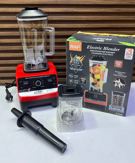 Electric Blender 2.5L RAF 2400W 2IN1 خلاط كهربائي 2.5 لتر RAF 2400 واط 2 في 1