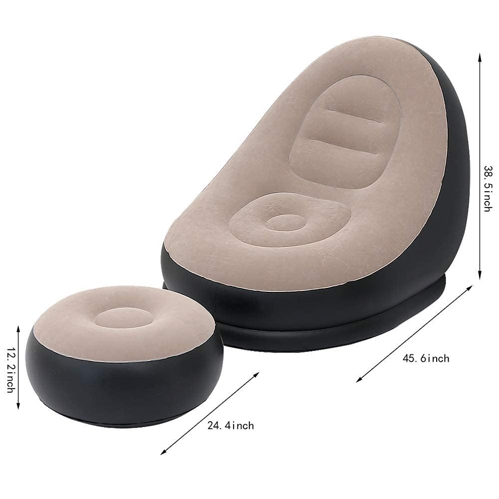 Fauteuil Gonflable avec Repose-Pieds كرسي بذراعين قابل للنفخ مع مسند للقدمين