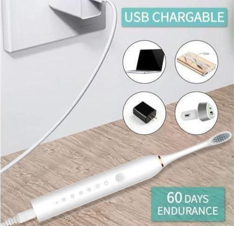 Brosse à Dents Électrique Automatique 6 Modes فرشاة أسنان كهربائية أوتوماتيكية بستة أوضاع، قابلة لإعادة الشحن