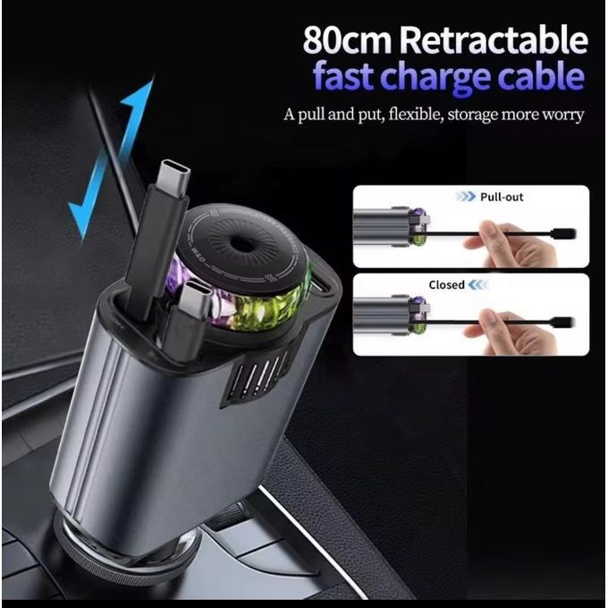 شاحن سيارة متعدد الوظائف 5 في 1 من ستارلايت Starlight Car Charger Chargeur de voiture multifonctionnel Starlight 5-en-1