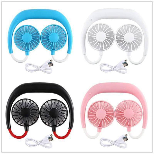 Mini Ventilateur de cou Portable Rechargeable par USB avec flux d'air