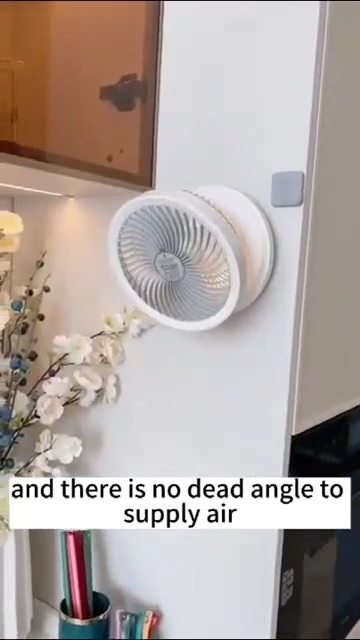 Rechargeable Wall Hanging Fan Ventilateur mural rechargeable مروحة جدارية قابلة لإعادة الشحن