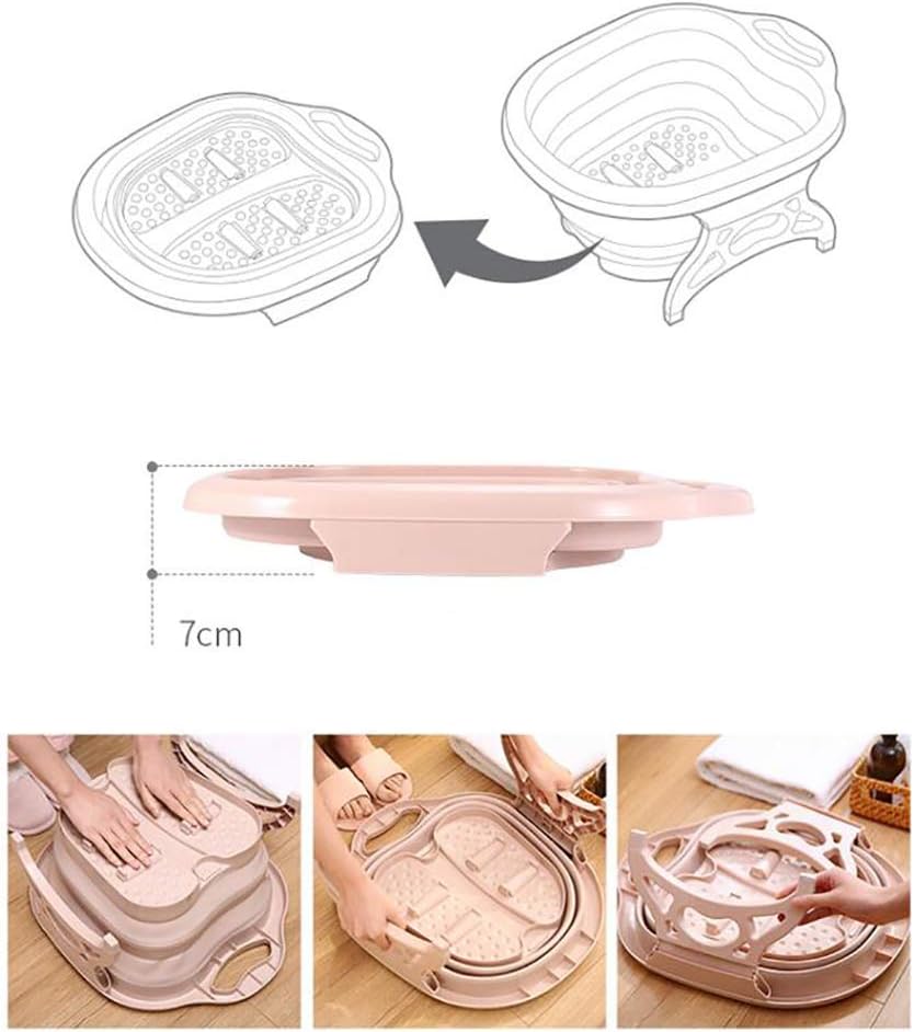 حوض تدليك الأقدام المرنة حوض قدم متعدد الوظائف Bassin de massage des pieds pliable Dazzle Color Multifunctional Foot Tub Bain de pieds multifonctionnel