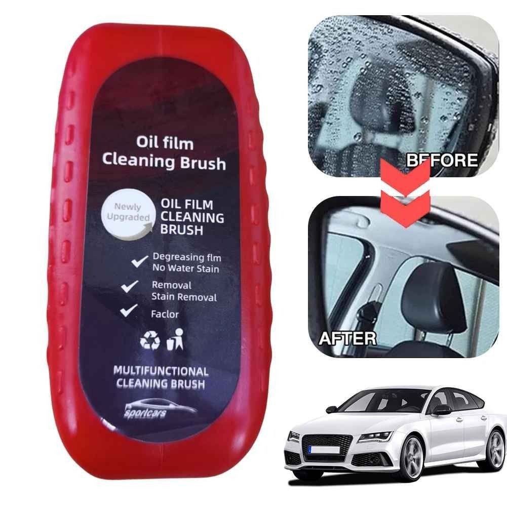 Oil Film Cleaning Brush فرشاة تنظيف الزجاج الأمامي، غشاء مقاوم للزيوت لنوافذ السيارة، فرشاة متعددة الوظائف
