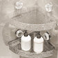 رف زاوية سهل التركيب بدون حفر للحمام والدش Étagère d'Angle Facile à Installer sans Perçage pour Salle de Bain