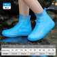 أغطية أحذية قابلة لإعادة الاستخدام وقابلة للطي ومقاومة للماء Couvre-chaussures imperméables réutilisables et pliables avec semelle en caoutchouc