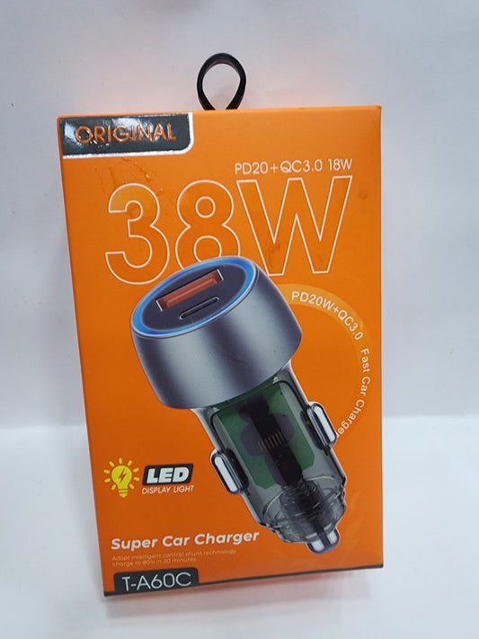 Allume-Cigare PD20 QC3.0 18W Fast Car Charger  شاحن سيارة سريع 18 واط