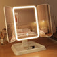 Miroir de maquillage pliable à trois côtés avec éclairage LED