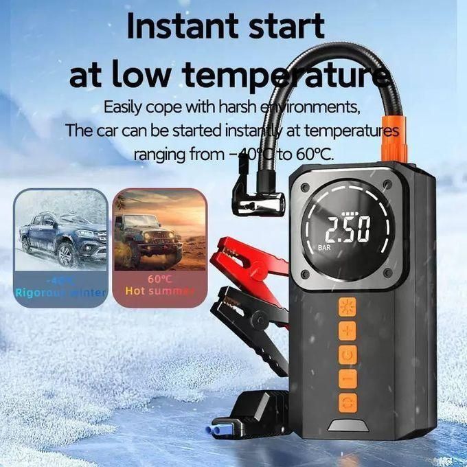 جهاز تشغيل بطارية السيارة المحمول مع ضاغط هواء Démarreur de batterie et compresseur d'air 2-en-1 multifonction