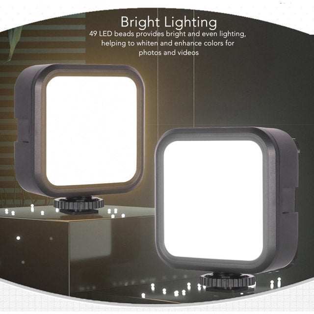 Mini Lampe Vidéo Portable pour Trépied D'appareil Photo  LED مصباح فيديو LED صغير محمول للكاميرا ثلاثية القوائم