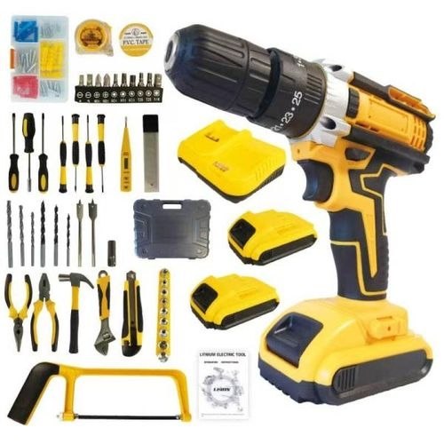 مجموعة أدوات مكونة من 60 قطعة ومثقاب مفك براغي خرساني Mallette De 60 Outils et Une Perceuse Visseuse à Béton 36v