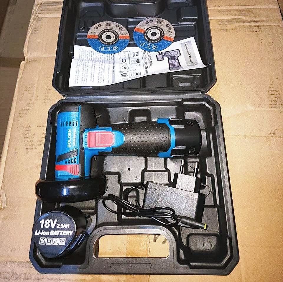 جلاخة زاوية لاسلكية 12 فولت مع بطاريتين Meuleuse d’angle sans fil 12V avec 2 batteries