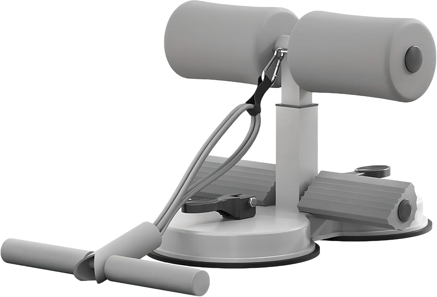 قضيب تمارين البطن، حامل أرضي محمول قابل للتعديل لتمارين البطن Barre d'abdominaux portable et réglable avec 2 ventouses puissantes et 1 bande de résistance