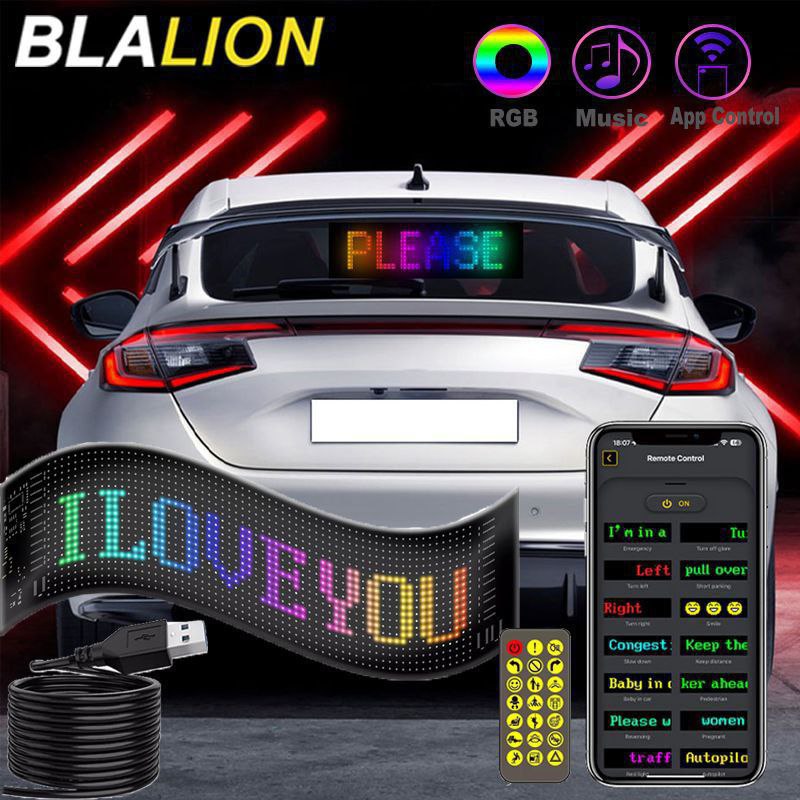 لوحة LED مرنة قابلة للبرمجة لنوافذ السيارات Panneau LED flexible programmable pour vitres de voiture