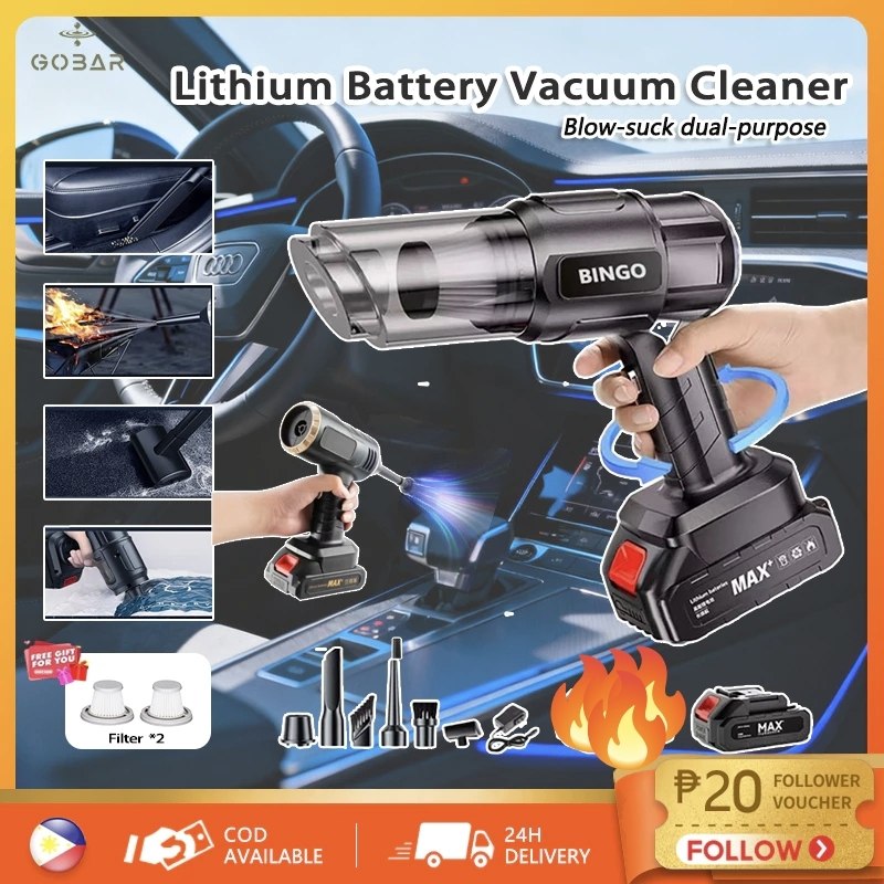مكنسة يدوية لاسلكية قابلة لإعادة الشحن مزودة ببطارية طويلة الأمد Aspirateur à Main Sans Fil Rechargeable avec Batterie Longue Durée