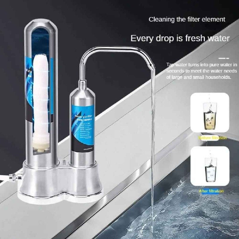 Purificateur d'eau domestique en acier inoxydable جهاز تنقية المياه المنزلي المصنوع من الفولاذ المقاوم للصدأ