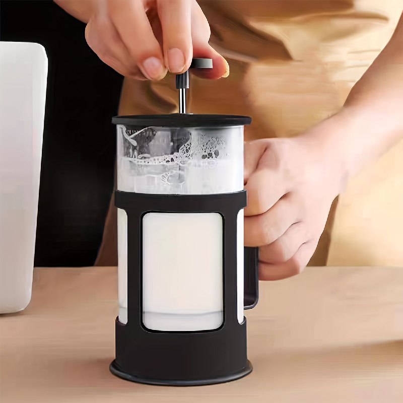 إبريق شاي سعة 300 مل وماكينة صنع قهوة فرنسية Théière et Presse à Café à Piston 300ml, Cafetière en Verre Borosilicate avec Filtre en Acier