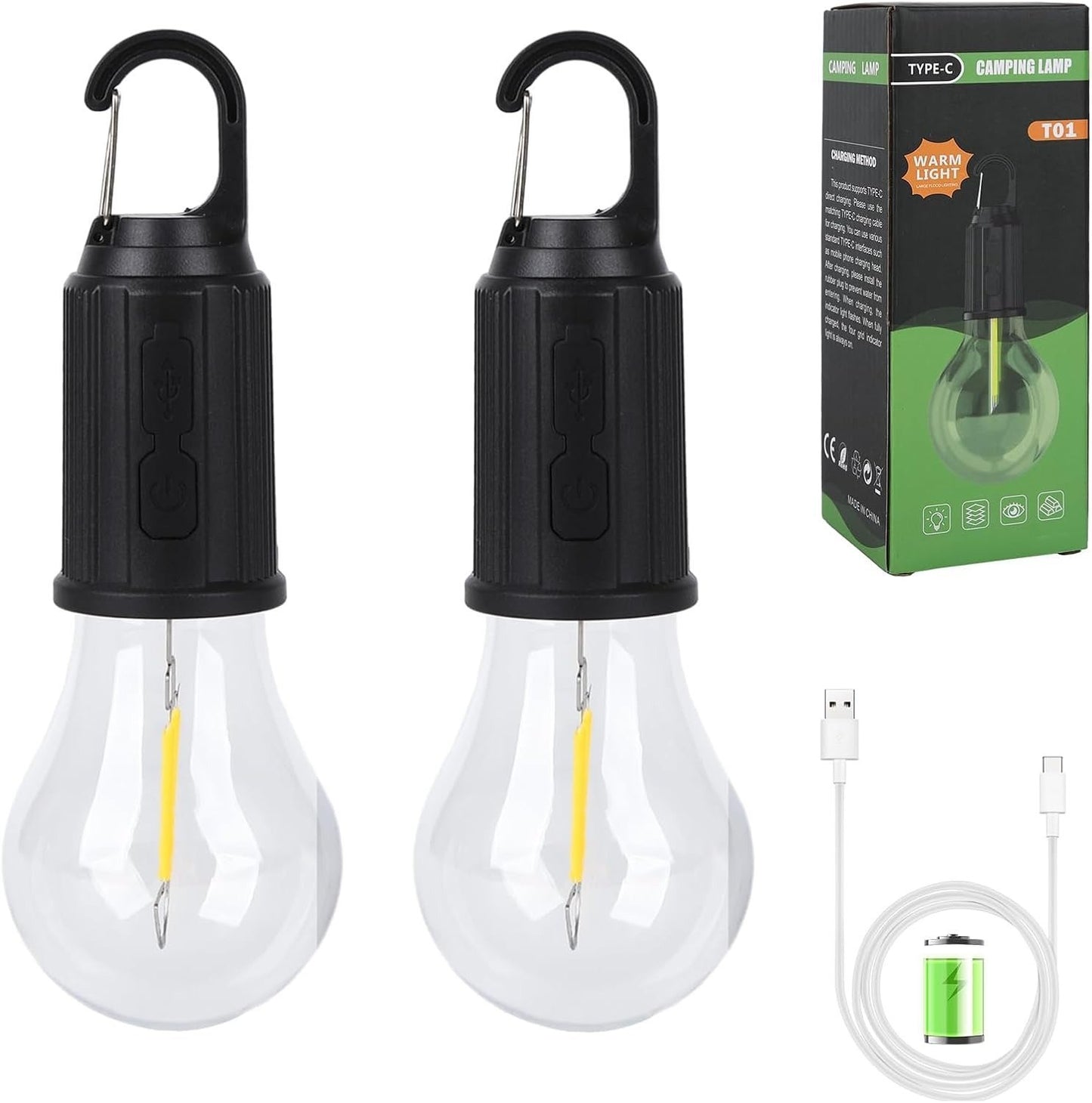 مصباح تخييم محمول قابل لإعادة الشحن Lampe de camping portable rechargeable