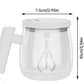 كوب قهوة زجاجي ذاتي الخلط بغطاء محكم الإغلاق وتقنية خلط Mug Auto Mélangeur rechargeable 400 ML USB
