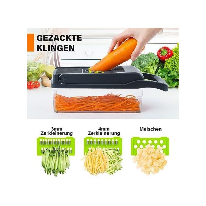 قطاعة خضراوات متعددة الوظائف 16 في 1 Coupe Legumes Multifonctions 16 en 1