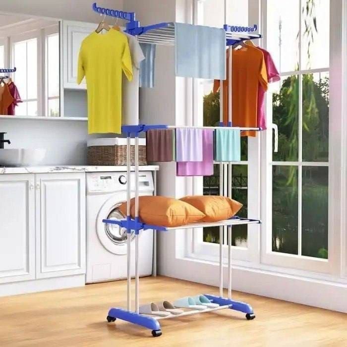 Sèche linge vertical Etendoir pliable مجفف ملابس عمودي، حبل غسيل قابل للطي