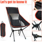 كرسي تخييم قابل للطي مع دعم الرأس Chaise pliante légère soutien tête terrain