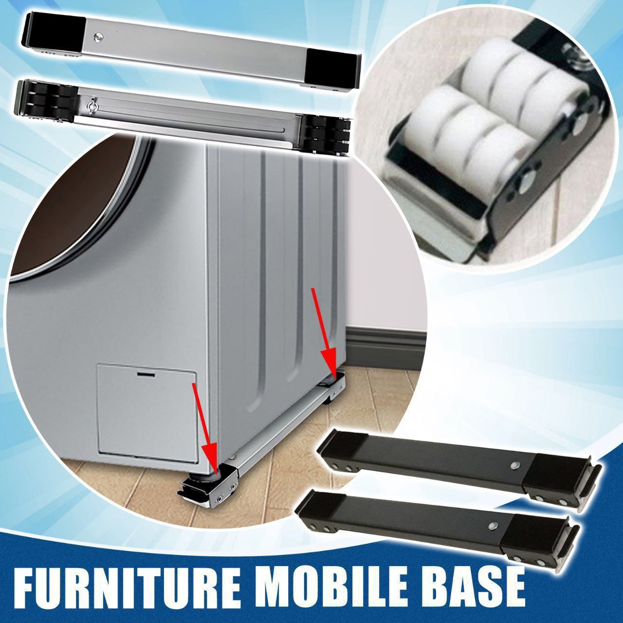 Supports roulants ajustables pour appareils électroménagers حوامل دوارة قابلة للتعديل للأجهزة المنزلية