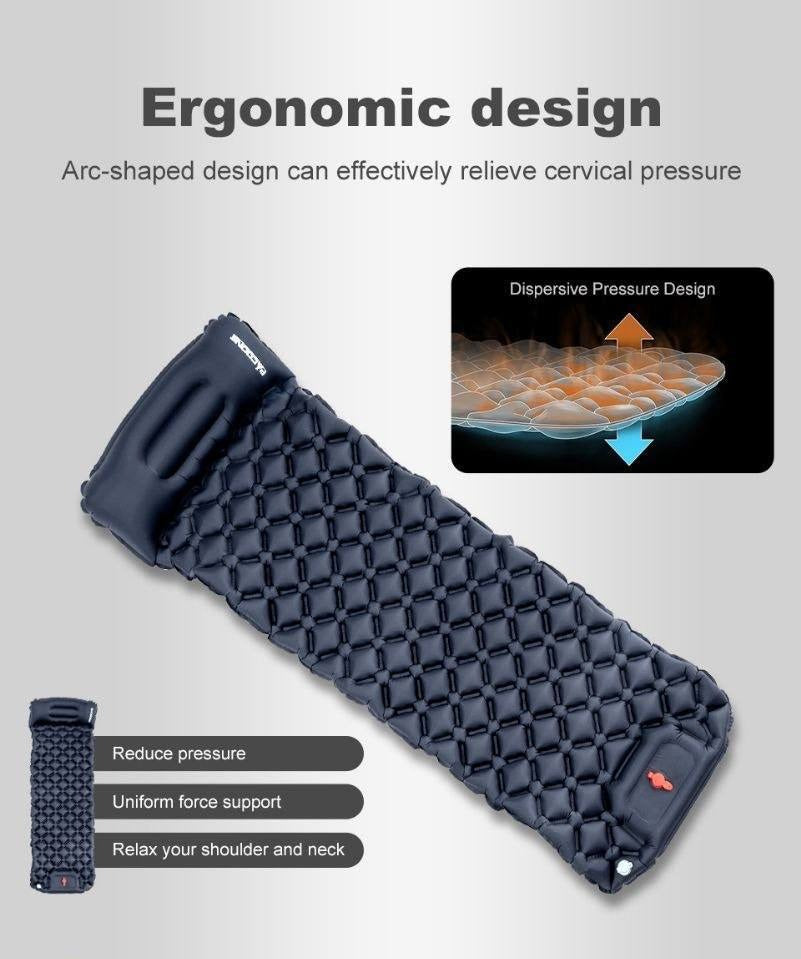 Matelas gonflable , pompe à pied intégrée, étanche مرتبة هوائية قابلة للنفخ، مزودة بمضخة قدم مدمجة، مقاومة للماء