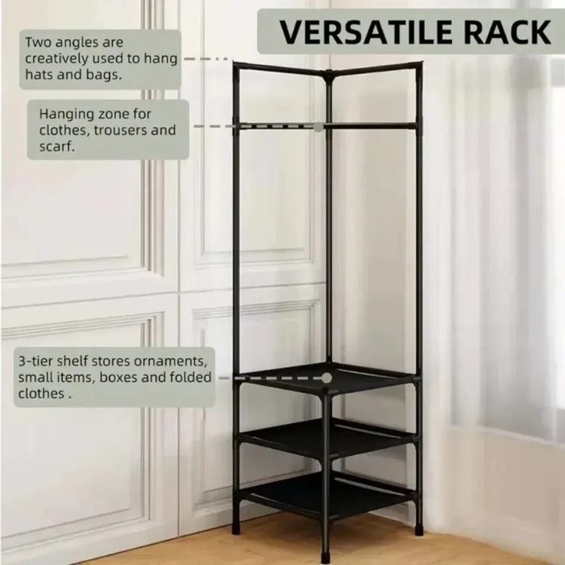 Multifunctional Corner coat track