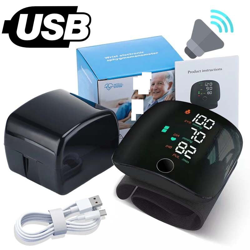 جهاز قياس ضغط الدم المعصمي Tensio-mètre au poignet Tensiomètre numérique appareil tension artrielle avec batterie rechargeable