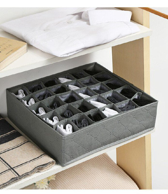 pack de 4 Boîtes de rangement pour sous-vêtement, pliable