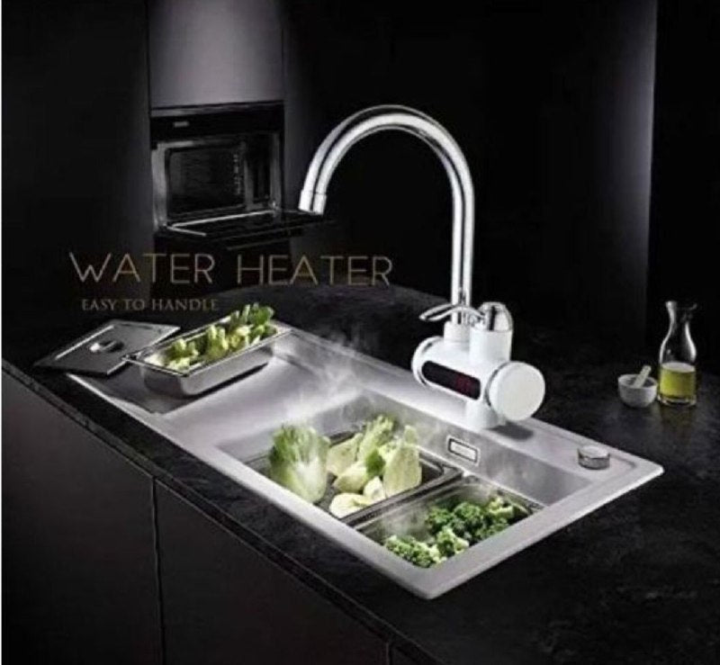 جهاز تسخين المياه مع حنفية ومرش الحمام للماء البارد والساخن