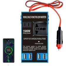 Onduleur universel pour voiture 12V24V à 220V prises 1500W محول كهربائي متعدد الاستخدامات للسيارات