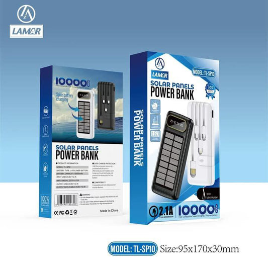 Power bank 10000mAh 2.1A Solar panel model TL-SP10
